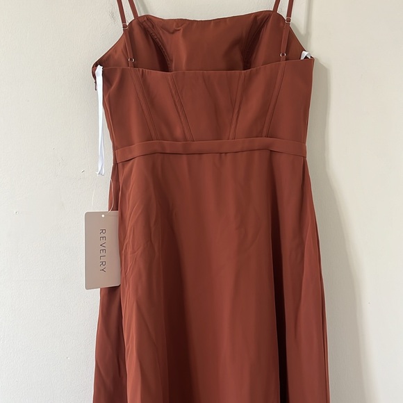 NEW Revelry Nova Chiffon Rust Formal Gown Dress Size 6 - Picture 9 of 11